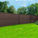 Listwy Ogrodzeniowe Pionowe 123x250cm CK44 Ciemny brąz komplet - obrazek 2