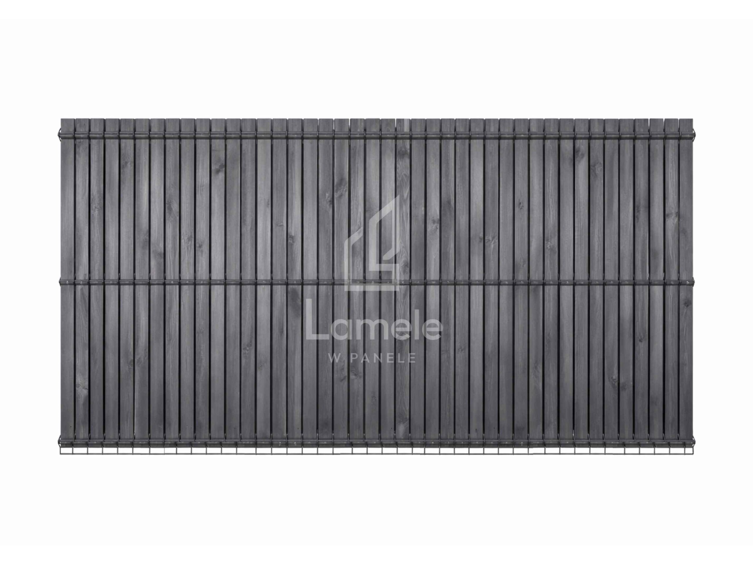 2A Lamele Ogrodzeniowe Drewniane Pionowe 173x250cm A44 Antracyt komplet - obrazek 1