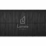 Lamele Ogrodzeniowe Drewniane Pionowe 173x250cm C49 Czarny komplet